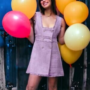 Zara Purple Tweed Dress